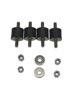 Vibrationsdämpare, 4st 30x25mm - Rostfria metalldelar