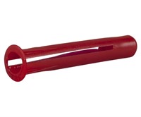 Plastplugg 5,5x35mm, Röd - 100st
