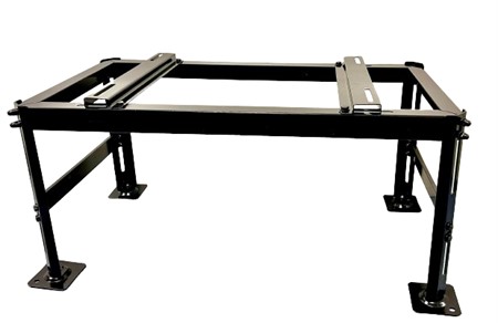 QsanTec markstativ 850x430x350-400mm - 160kg - Extra starkt - Svart