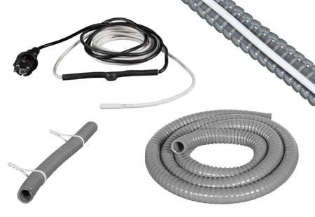 Drainage hose 19mm+heating cable for Pancake, 1m - 15W