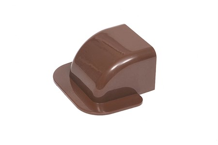 Wall connection, 77mm - Brown