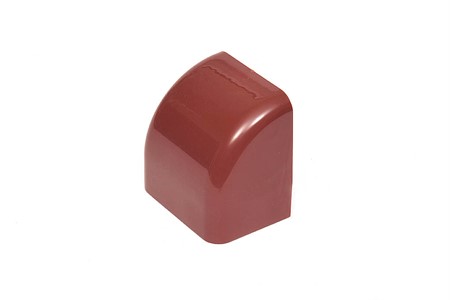 Wall connection without flange, 77mm - Red