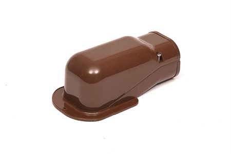 Wall connection, 75mm - Brown