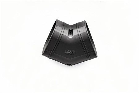 Plan vinkel 45°, 100mm - Svart