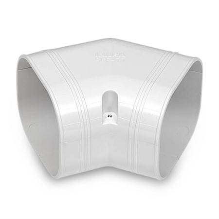 Plane corner 45°, 77mm - White