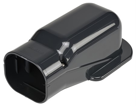 Vägganslutning, 100mm - Svart