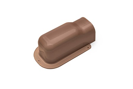Open wall connection, 77mm - Brown