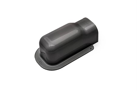 Open wall connection, 77mm - Black
