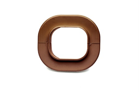 Wall flange, 77mm - Brown
