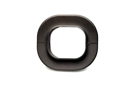 Väggfläns, 100mm - Svart