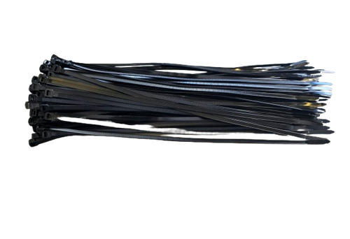QsanTec Buntband,100st 4,8x300 mm - Svarta