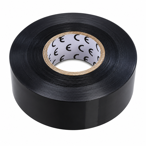 QsanTec Eltejp PVC, 19x0,2mm, 20m - Svart
