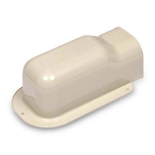 Open wall connection, 77mm - Ivory