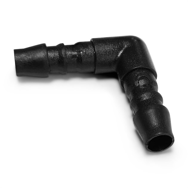 Skarvrör 90° till slang 6mm - 5st