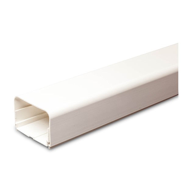 QsanTec KD Kanal 77x54mm – 2m – Vit – Snap-on