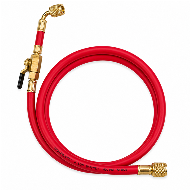 Hose, Red 1/4" x 1/4" with Ball Valve – 1.5 m