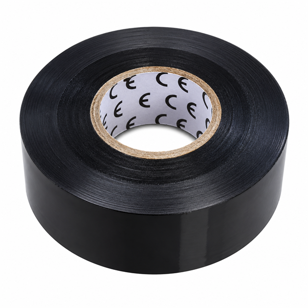 QsanTec Eltejp PVC, 19x0,2mm, 20m - Svart