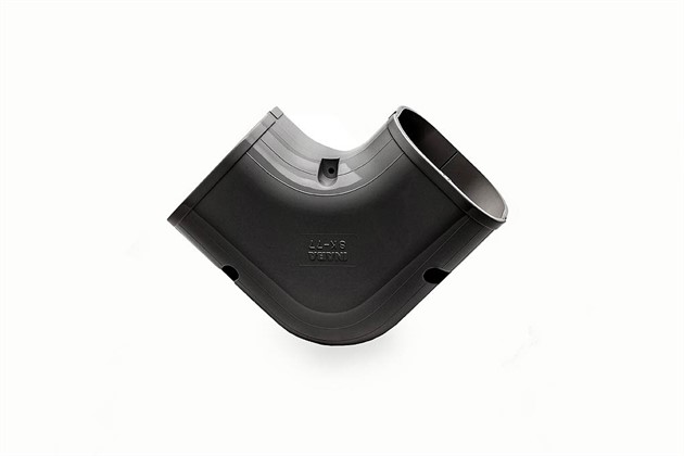 Plan vinkel 90°, 100mm - Svart